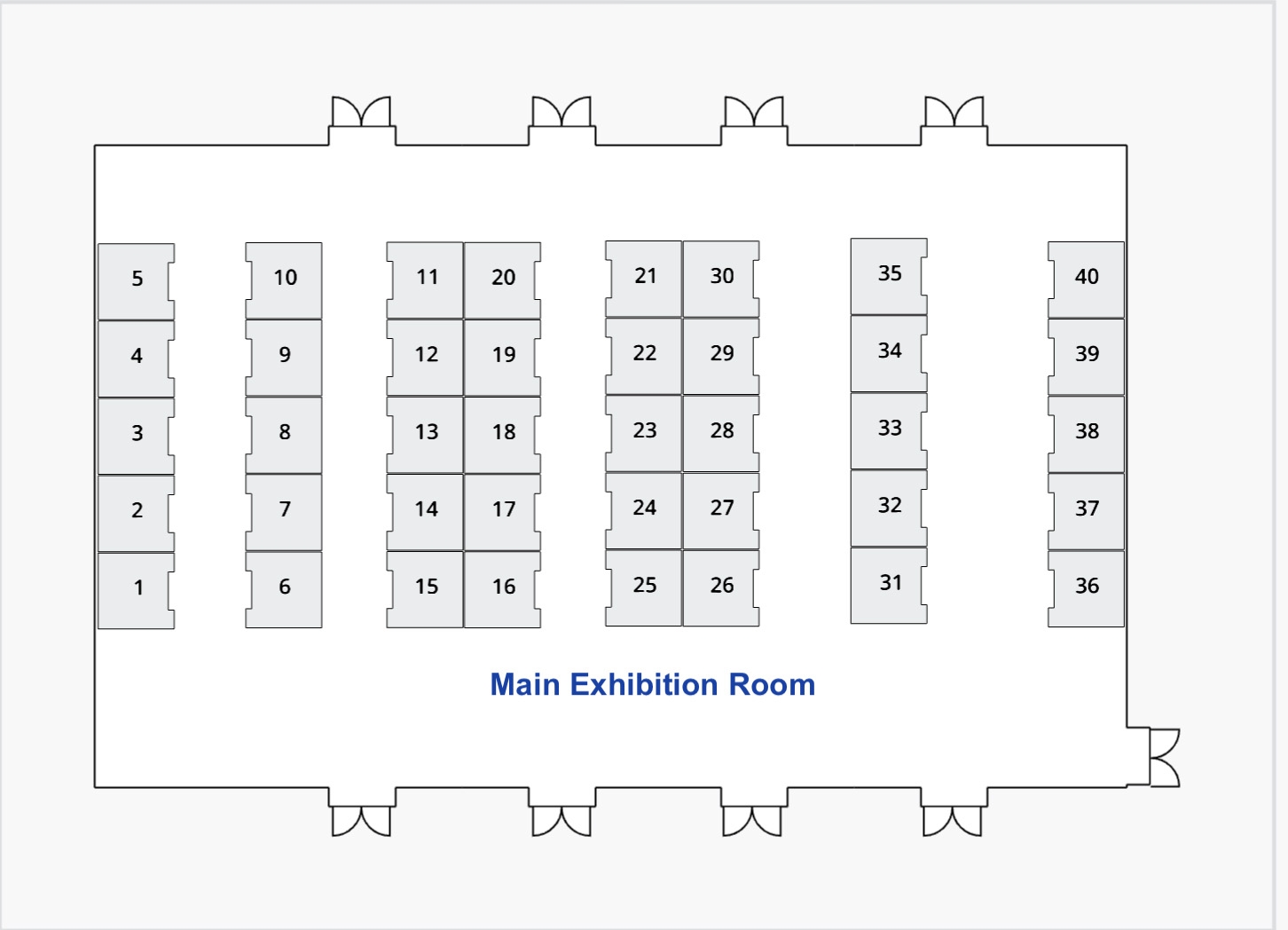 SMSU MAIN EXHIBITION ROOM BOOTH MAP